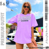 Fashionable Oversize Lavender Tee - 19bay